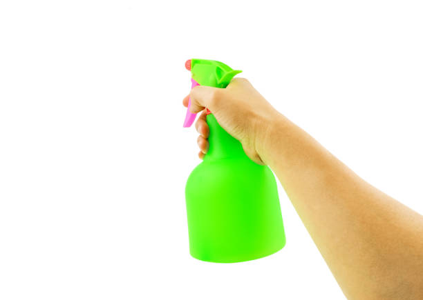 istock hand holding pump sprayer to washing 1163741613