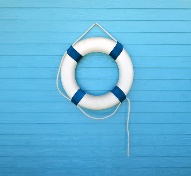 istock lifebuoy on a blue wall 1163741661