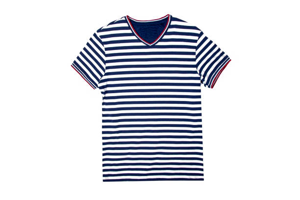 istock Men's striped shirt isolated on a white background 1163745241