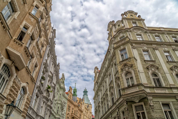 istock Prague old buildings view panorama 1163745561