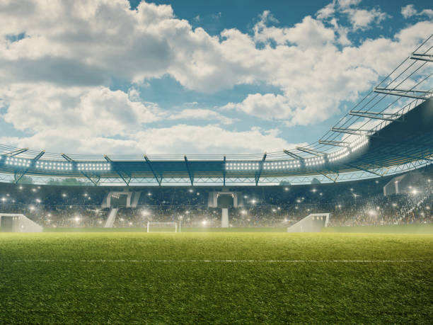istock Soccer stadium with tribunes 1163749882