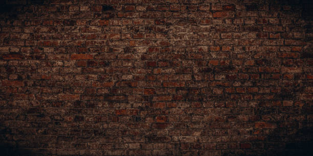 istock Horror-style dirty old brick wall. Abstract texture background for Halloween layouts 1163756286