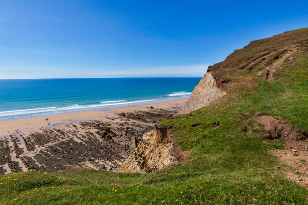 istock South West coastal path, view over Sandymouth Bay, Cornwall 1163757155