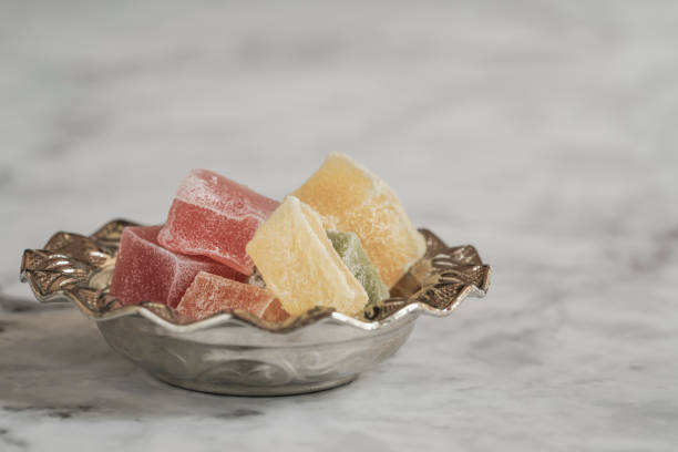 istock colorful turkish delights in a bowl on table 1163761601