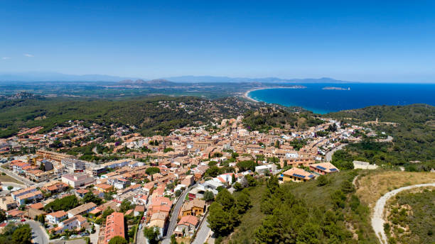 istock Aerial view of Begur village 1163764769