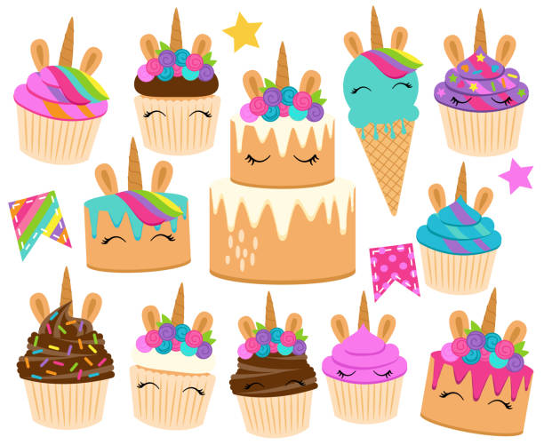 1,758 Unicorn Cake Illustrations & Clip Art - iStock | Unicorn food,  Rainbow donut, Unicorn drink
