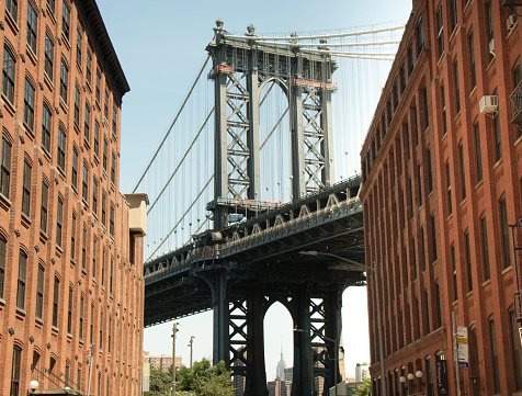 Bekannte Brooklyn-Bridge-Ansicht in New York
