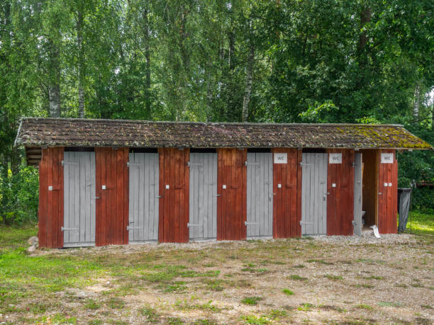 istock Wooden outhouse or wc toilets 1163769987
