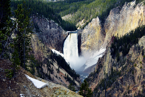 LOWER WATERFALLS OF THE YELLOWSTONE RIVER