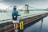 Tourist woman exploring Budapest