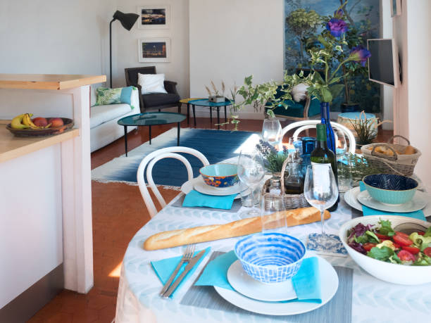 istock Dining table in French Apartment 1163773445