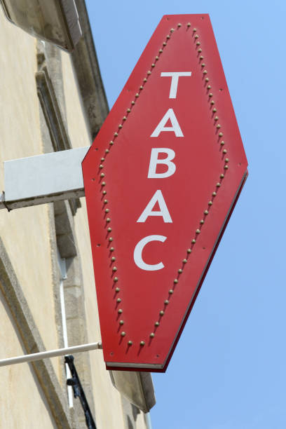 istock Sign indicating a tobacco office 1163773751