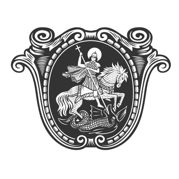 ilustrações de stock, clip art, desenhos animados e ícones de saint george. vector illustration. - st george church