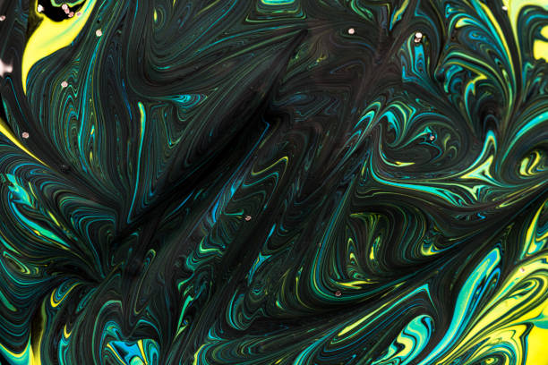 istock Blue and black  strip colored abstract paint background texture. 1163783252