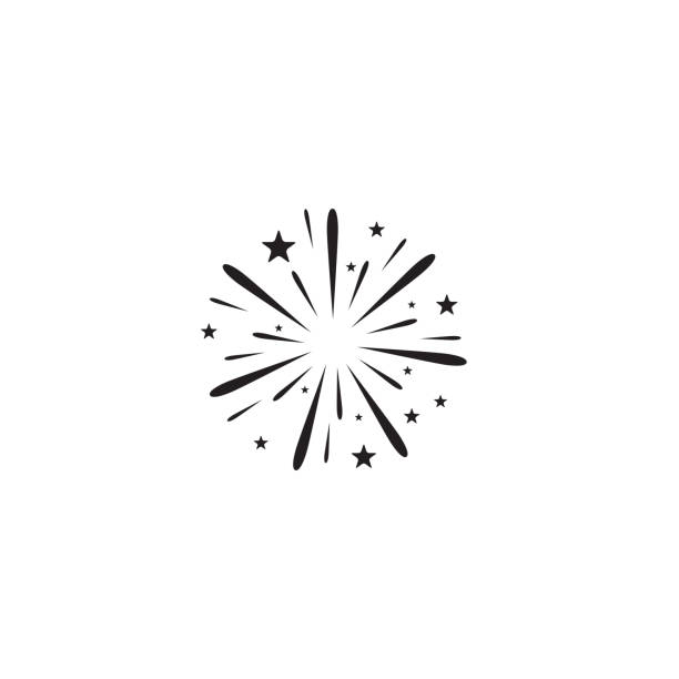 Firework icon. Sign vector on white Firework icon. Sign vector on white firework display pyrotechnics celebration excitement stock illustrations