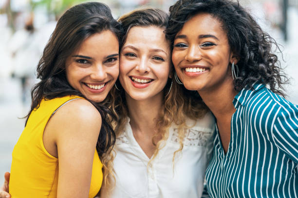 istock Portrait of three beautiful women 1163785493