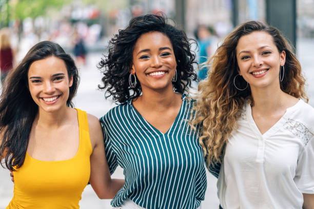 istock Portrait of three beautiful women 1163785505