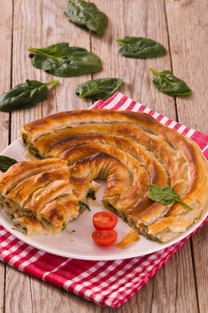 istock Spanakopita, greek spinach pie. 1163788107