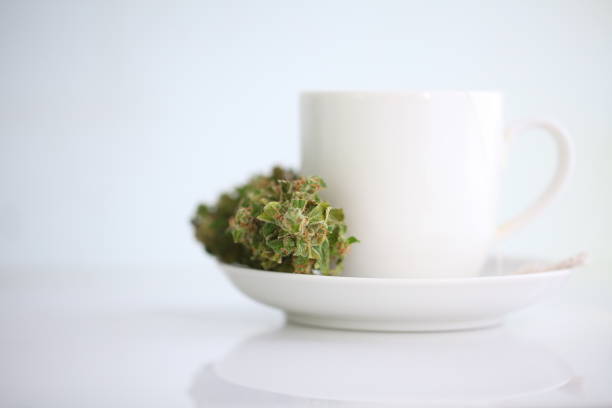 istock hemp tea .  medical cannabis leaf 1163788756