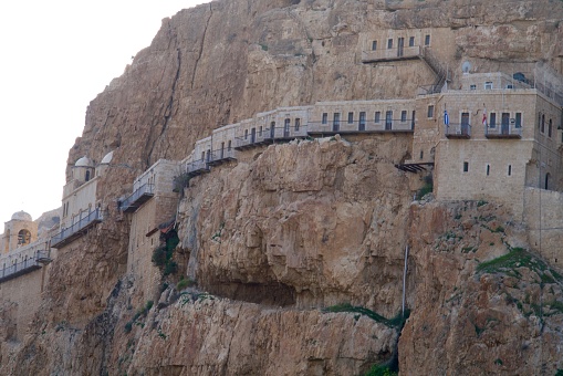 Closeup of the Monastery of St. George of Choziba