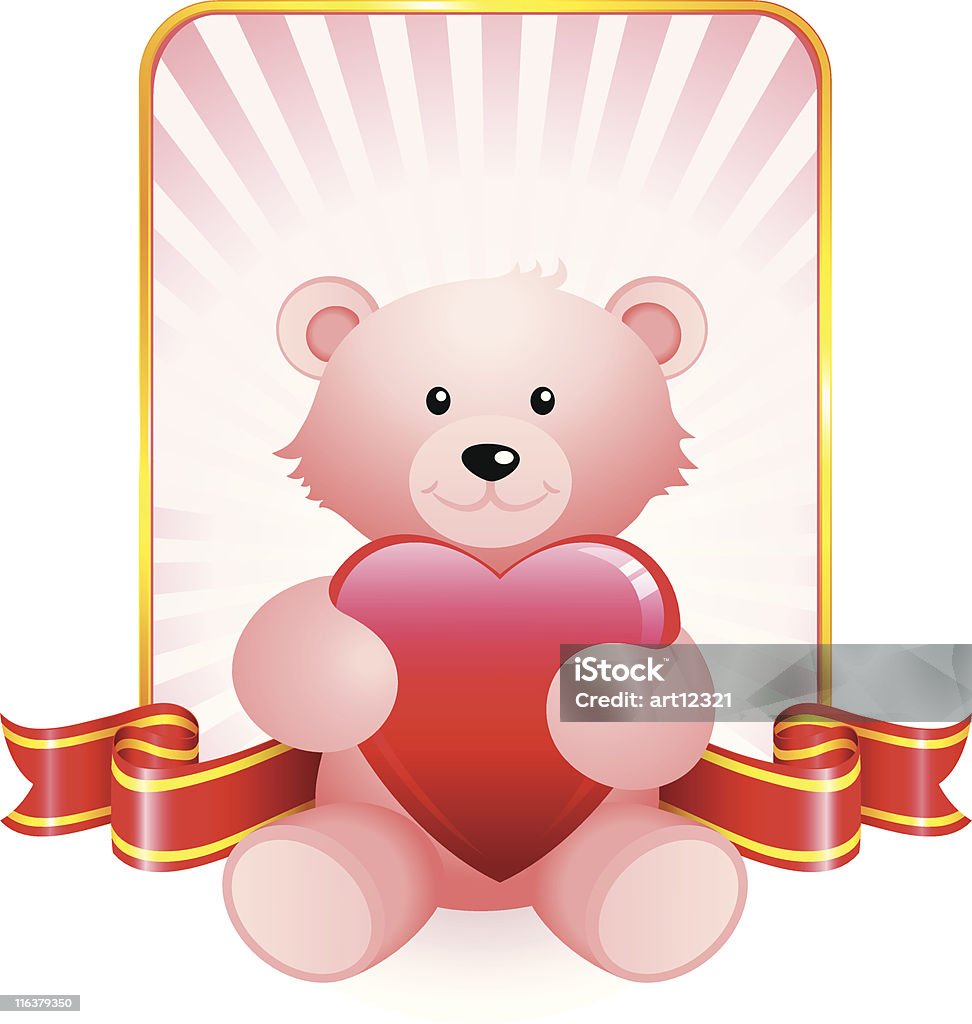 Pink Teddy Bear For Valentines Day Stock Illustration - Download ...
