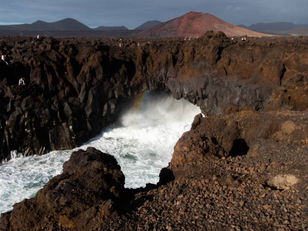 istock Lanzarote, cliff of los hervideros. 1163802893