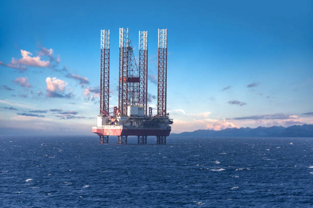 istock Big offshore oil rig drilling platform 1163808508