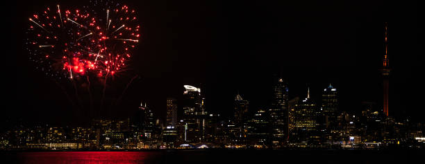 istock Fireworks over Auckland City 1163822636