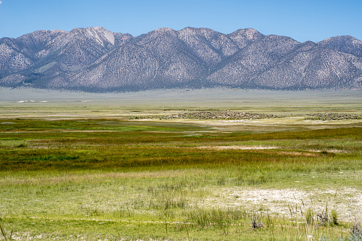 View of the White Mountains as seen from the California Eastern Sierra Nevada