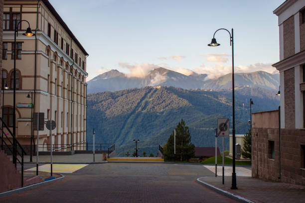 Beautiful Swiss landscape and house with the Jungfrau mountain background, the top of Europe 