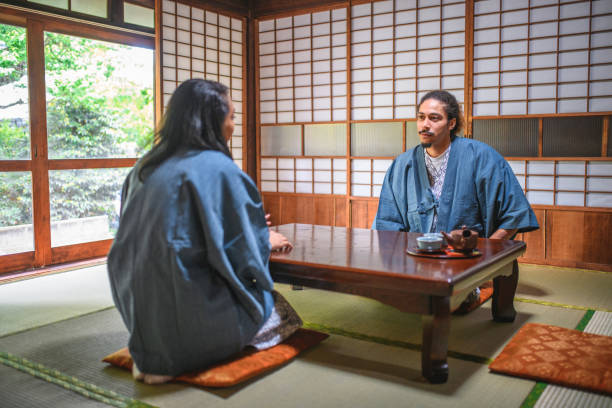 istock Mixed Race Guests at Tokyo Ryokan 1163827910