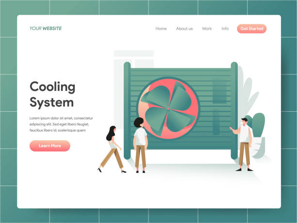 Cooling System Illustration Concept. Modern design concept of web page design for website and mobile website.Vector illustration EPS 10 vector art illustration