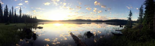 istock Sunrise Pano Across Granite Lake 1163835888