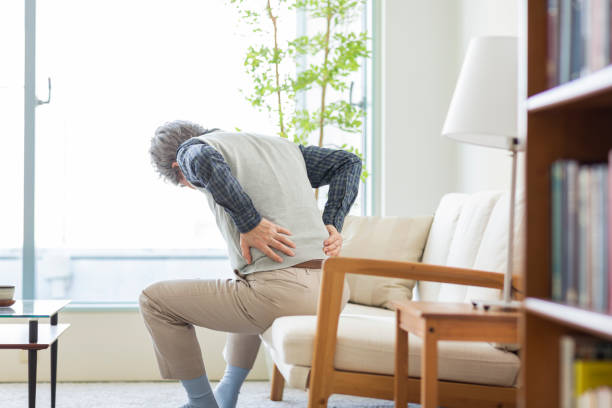 istock Senior man hurting his back 1163843443