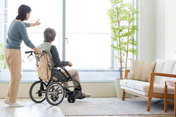 Senior man in a wheelchair