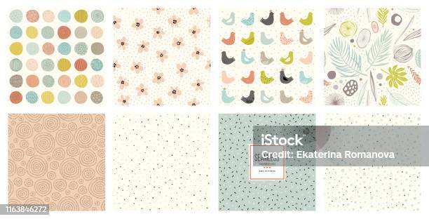 Seamless Patterns03 Stock Illustration - Download Image Now - Natural Pattern, Pattern, Watercolor Painting