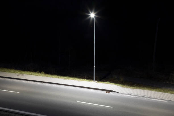 istock modern LED streetlight, isolated, one lamp 1163852493