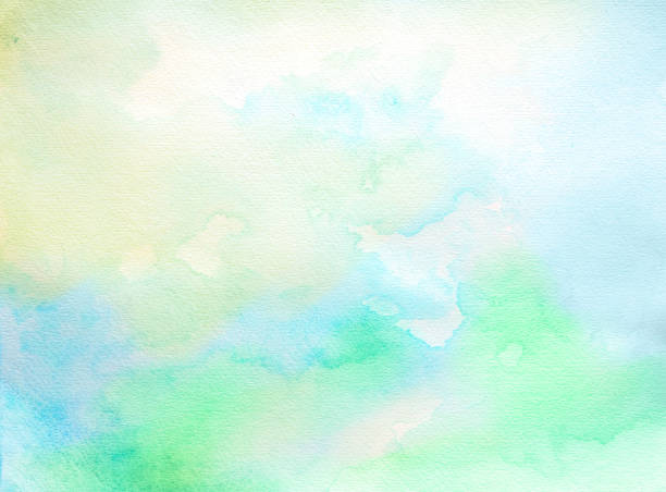 istock Abstract soft watercolor background on a white paper 1163859821