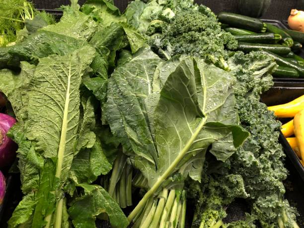 istock Fresh Chinese cabbage (pechay) on display at a grocery store 1163860956