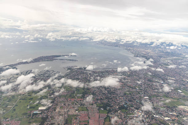 istock Manila city view from airplane 1163861597