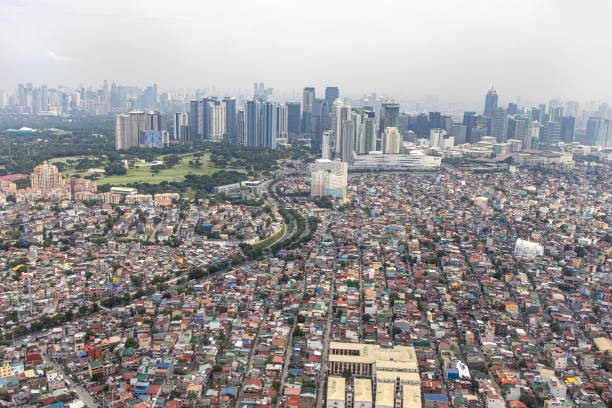 istock Manila city view from airplane 1163861649