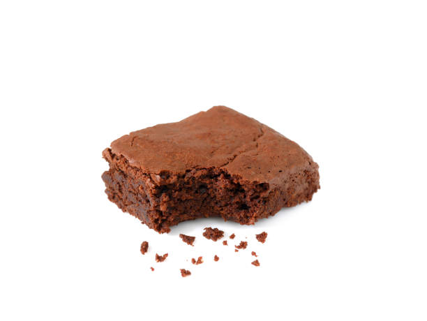 istock Homemade chocolate brownie with crumbs 1163863014