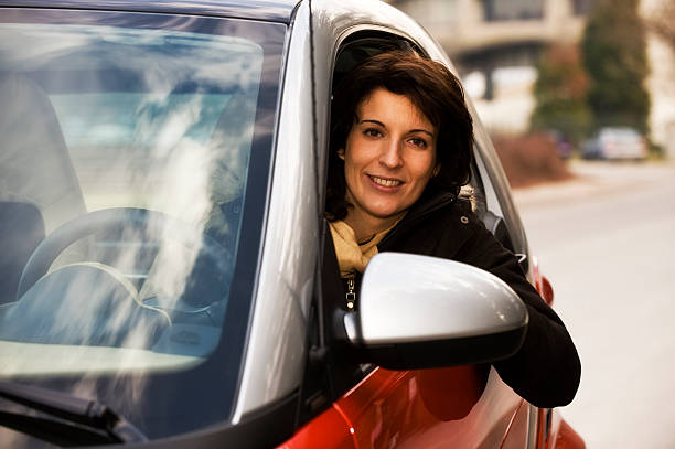 istock Woman Driving a Car. Color Image 116386504