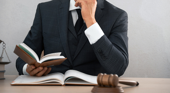 Judge Work Lawyer Or Judge Work In The Office With Gavel And Scale Stock Photo ...