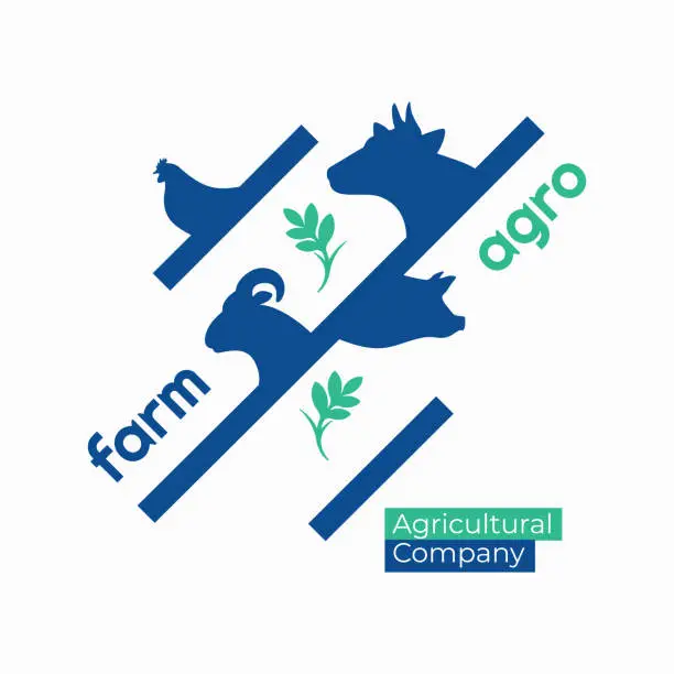 Vector illustration of Identity for agricultural company