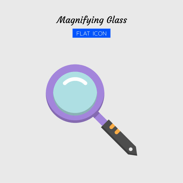 istock color flat icon symbol, magnifying glass tool, magnification, search, zoom, Isolated vector design 1163867685