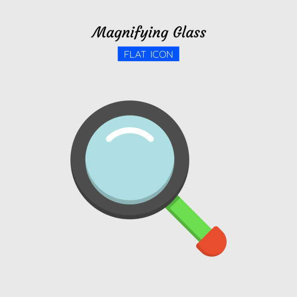 istock color flat icon symbol, magnifying glass tool, magnification, search, zoom, Isolated vector design 1163867696