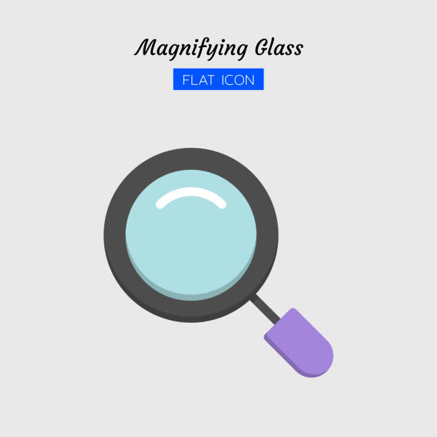 istock color flat icon symbol, magnifying glass tool, magnification, search, zoom, Isolated vector design 1163867705