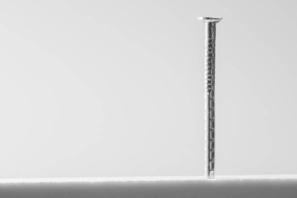Metal nail isolated on white