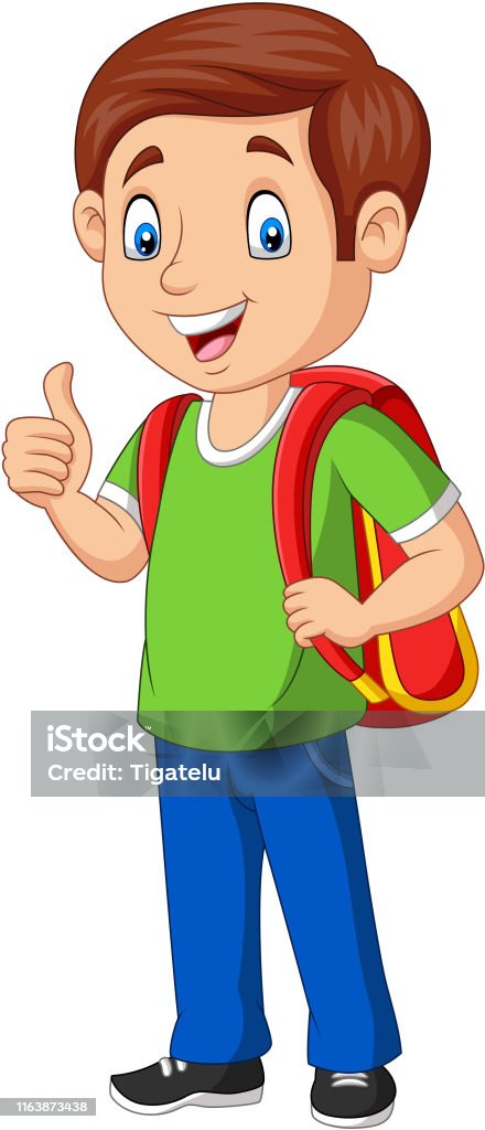 Ilustración de Dibujos Animados Niño De La Escuela Feliz Con Mochila Dando Un Pulgar Hacia Arriba y más Vectores Libres de Derechos de Niño - iStock Ilustración de Dibujos Animados Niño De La Escuela Feliz Con Mochila Dando Un Pulgar Hacia Arriba y más Vectores Libres de Derechos de Niño - iStock